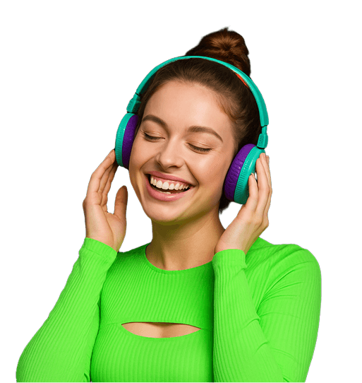 Model showcasing featured products